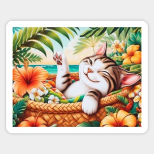 Island Bliss in a Basket Sticker